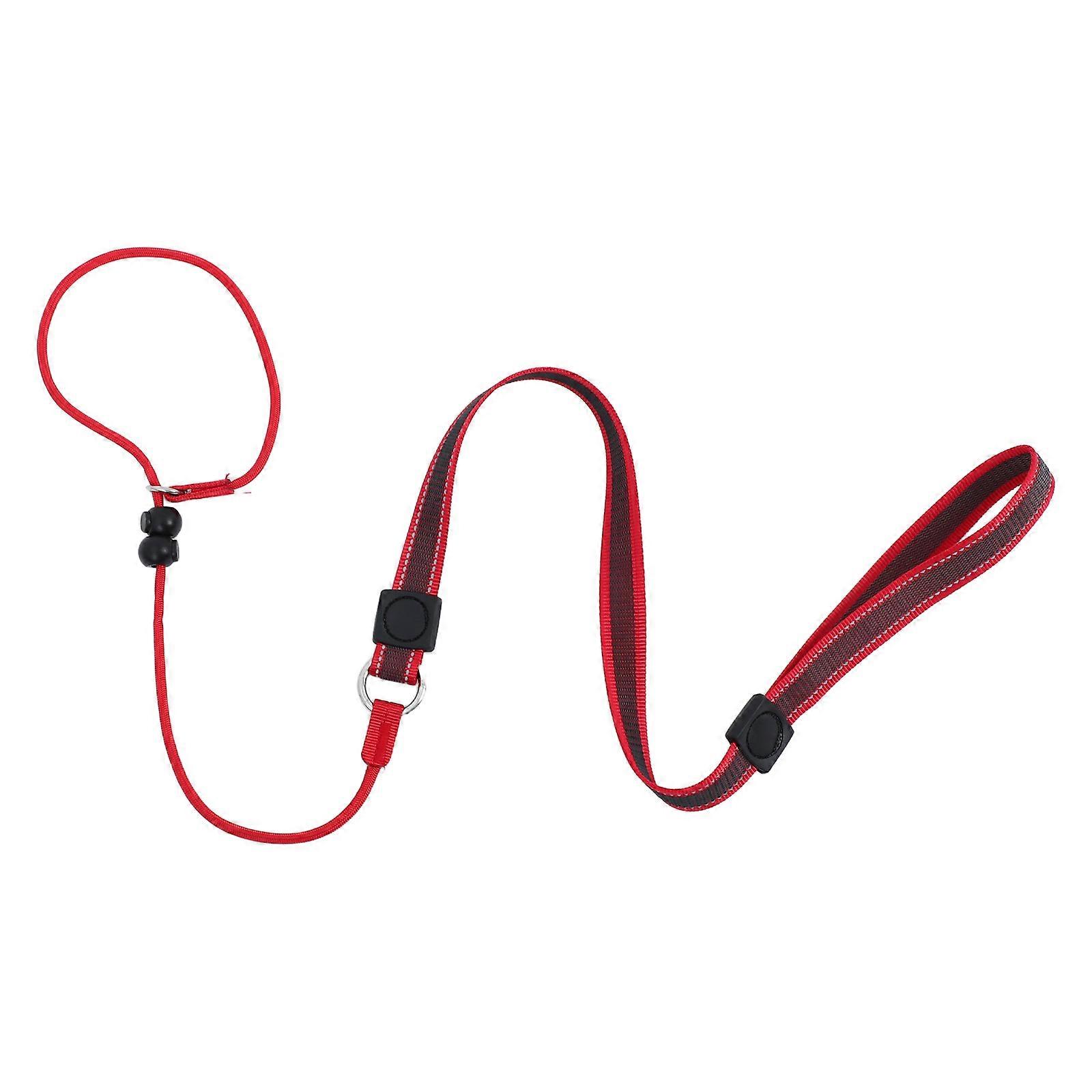 No Pull Leash Slip Dog Leash For Training Comfortable Control Red 150.00X2.50X0.20cm Polyester Behavior Correction 1Set