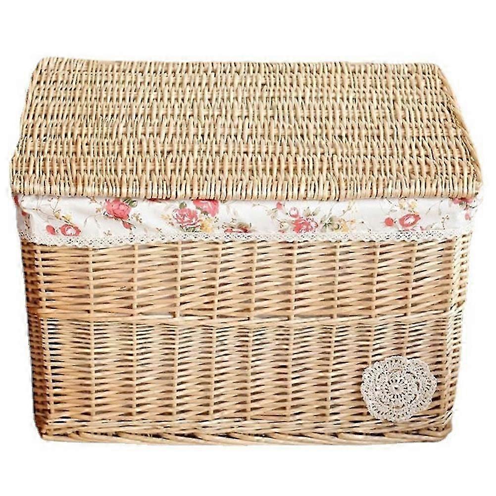 Wicker Woven Storage Box Wicker Woven Organizer Box Woven Storage Box with Lid