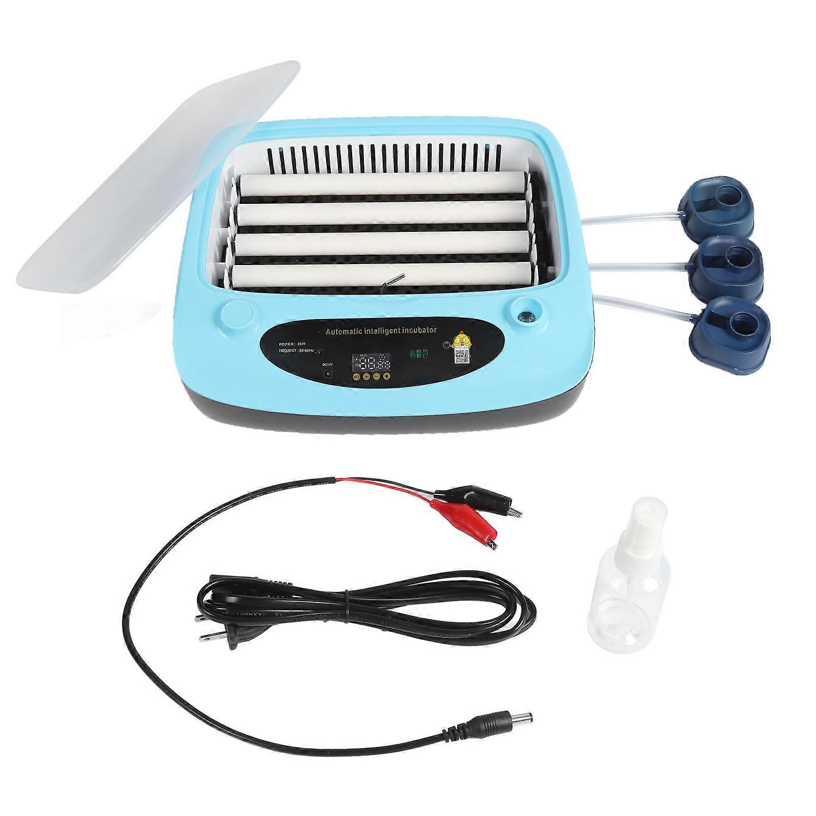 Automatic Egg Incubator Dual Power Supply Auto Water Adding Intelligent Egg Turner LED Egg Candler for Chicken Duck Goose 220V 24 Eggs CN Plug