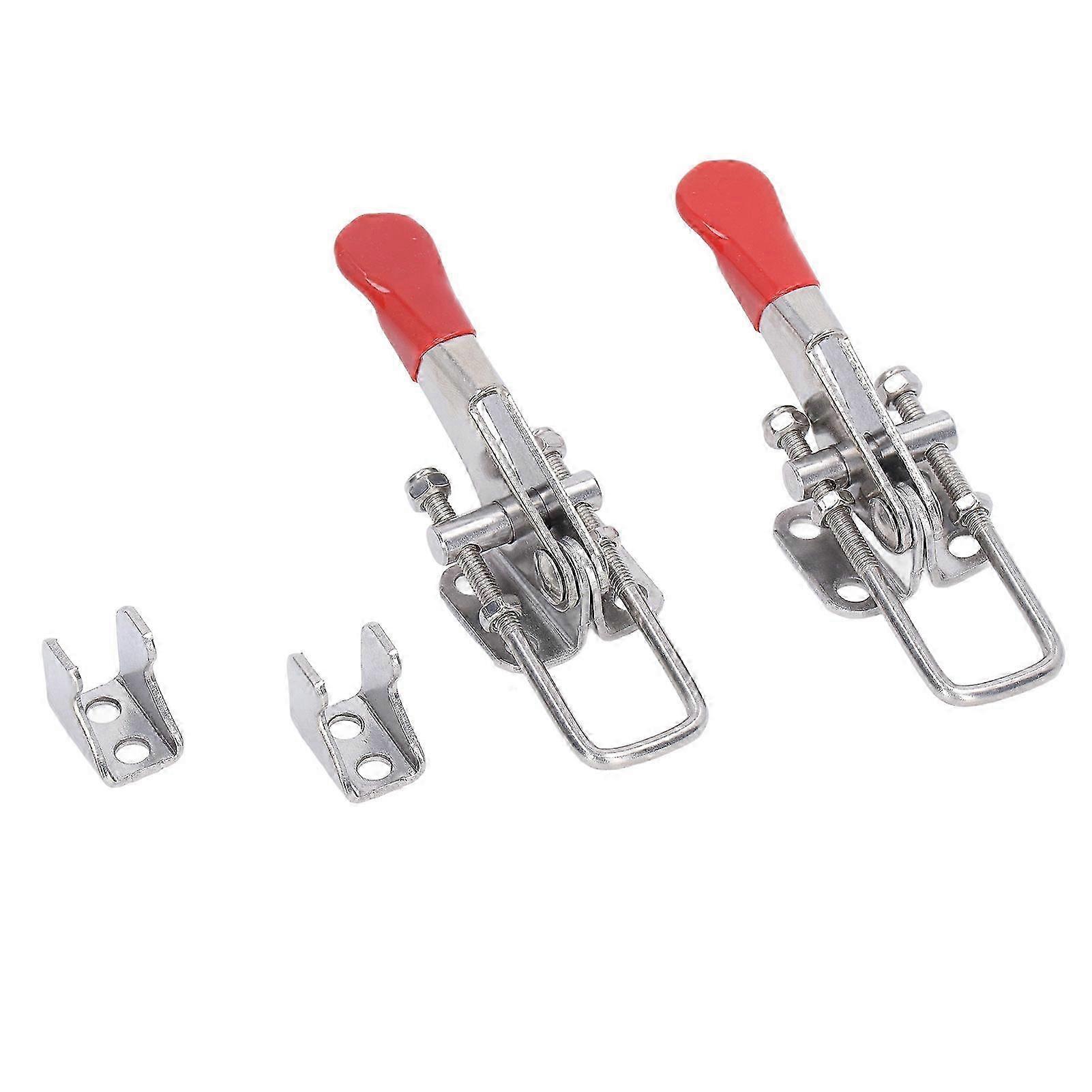 Adjustable Stainless Steel Toggle Clamp Pull Latches Set Kit with 400lbs Capacity for Various Applications