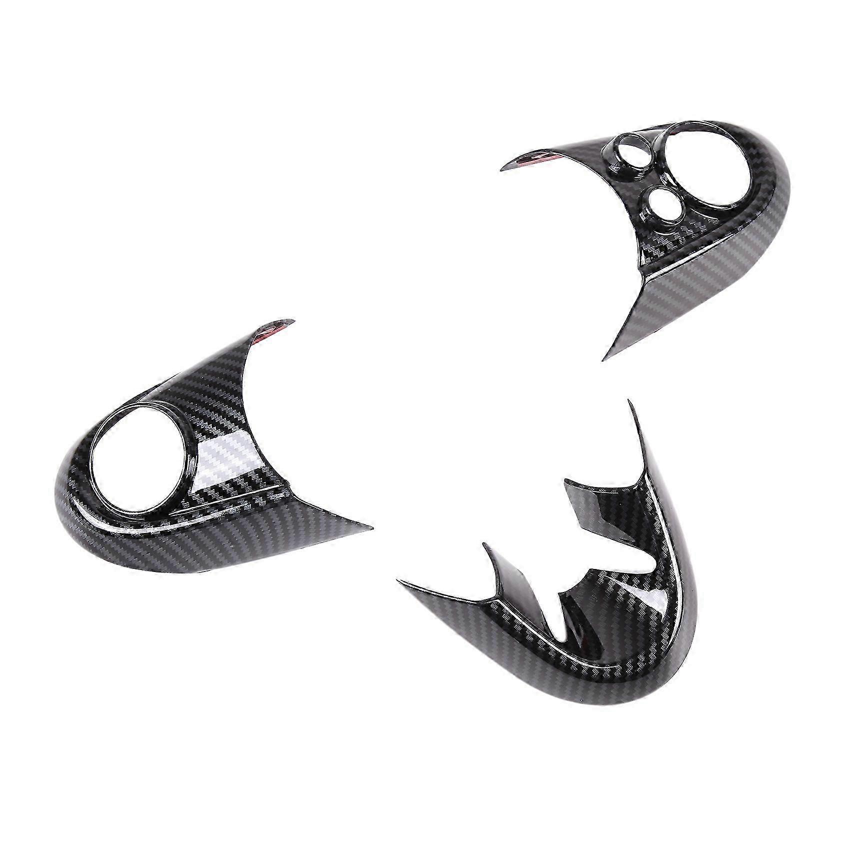 Car Steering Wheel Cover Carbon Fiber ABS Sticker Trim Compatible with Certain Models