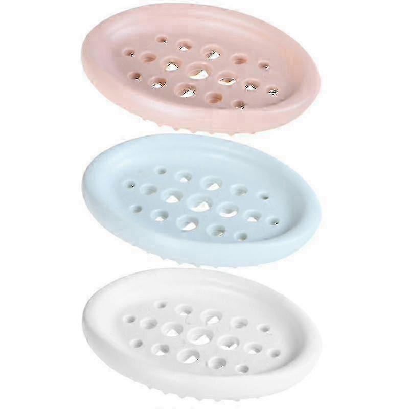 3pcs Soap Dishes, Plastic Soap Holder