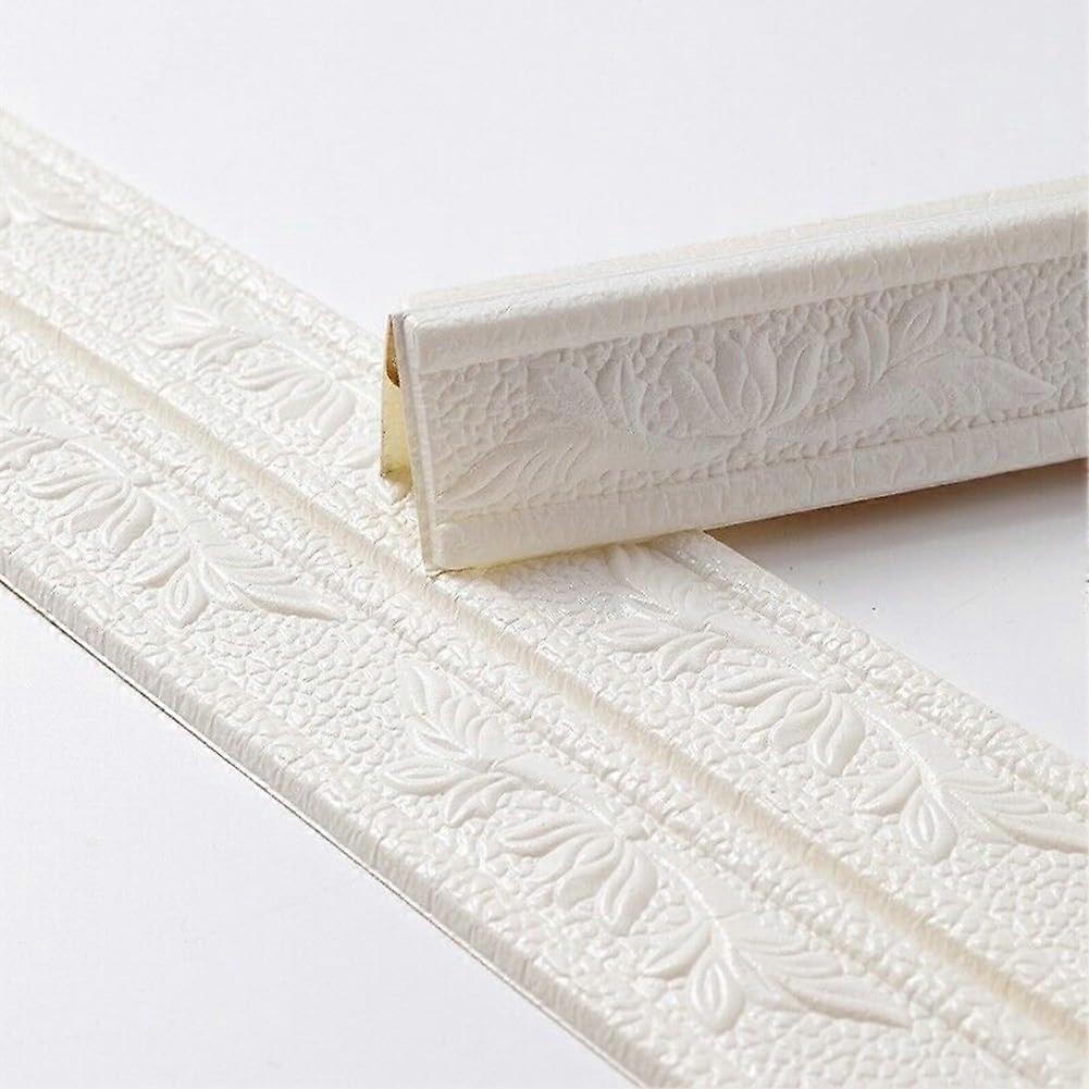 3D Foam Moulding Strip 1x For Wall Cladding And Ceiling Strip Cabinet Border And Mirror Frame Off White
