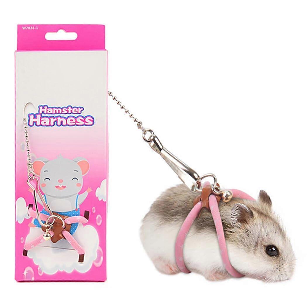 Adjustable Small Animal Harness Set with Bell – Leash for Hamsters, Soft Material, Comfortable Fit, Multi-Color Options