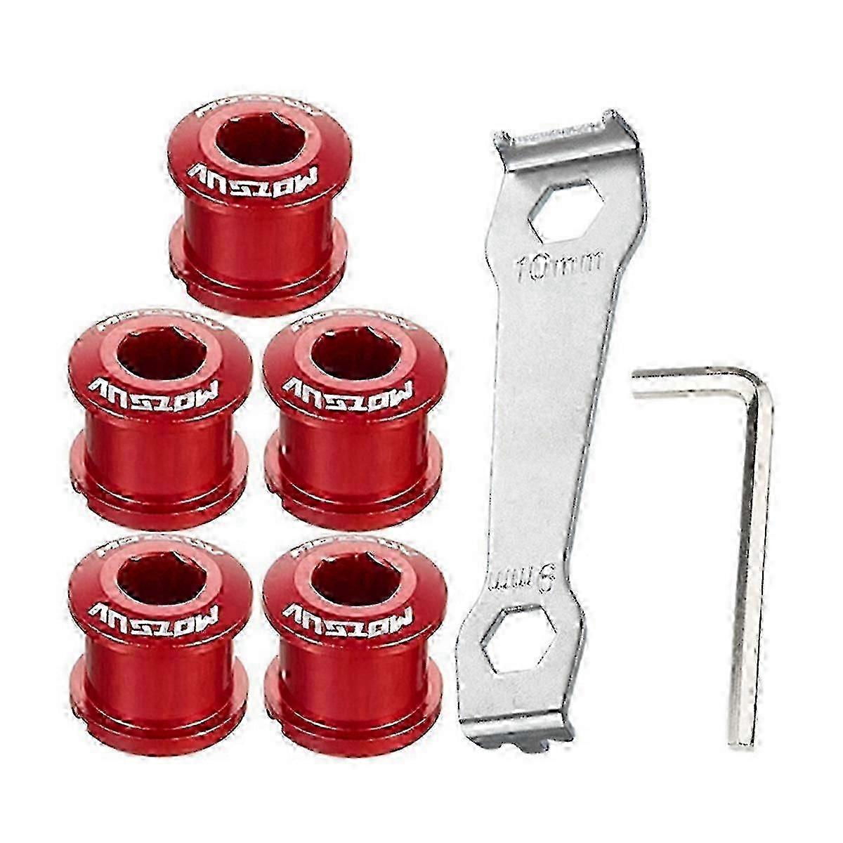 Single-Speed Sprocket Disassembly Tool Set for Mountain Bikes - Aluminum Alloy Red Color