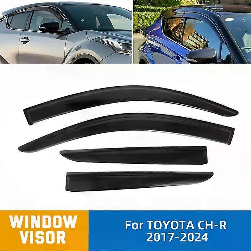 4PCS Weathershield Sun Rain Deflector Guard For Toyota CHR C-HR 2017-2024 2018 2019 Side Window Visor Vent Shade Car Accessory