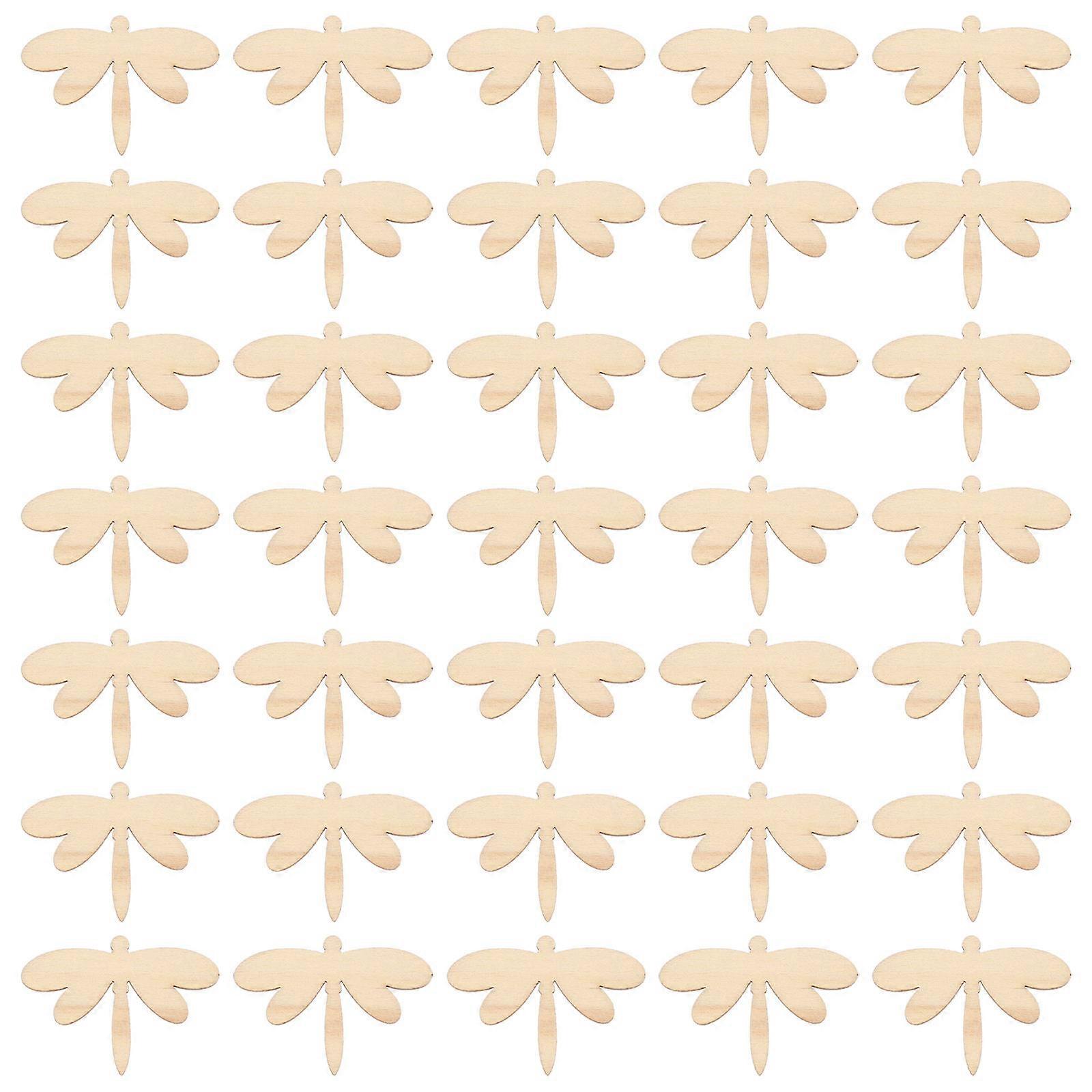 Durable Unfinished Wooden Chips for DIY Crafting Decorations Kids Safe Smooth Beige 60 Pcs