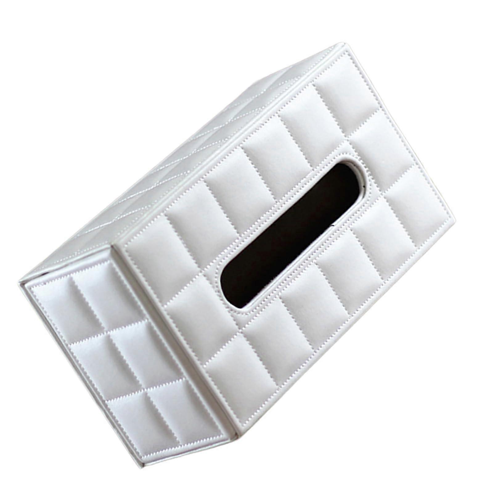 end leather tissue organizer accessory for stylish individuals seeking functionality and elegant charm, white.
