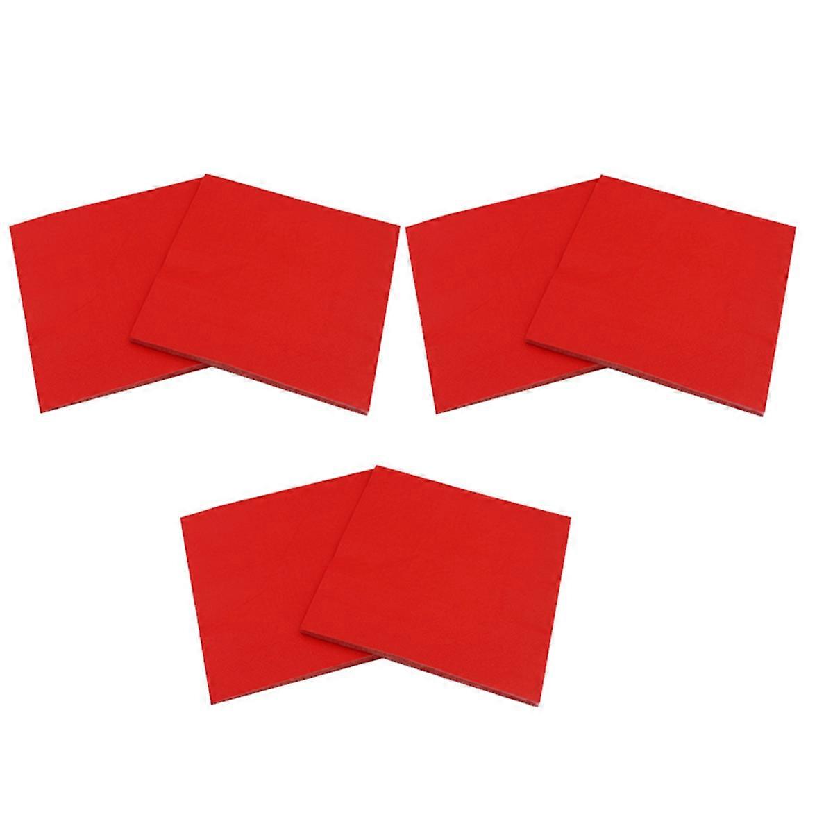 1 pack Solid Color Printed Paper Napkin (red)