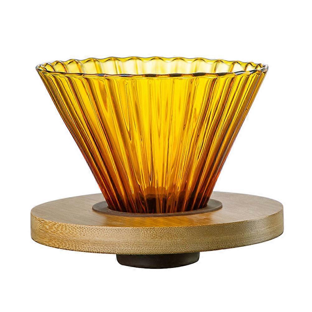 1 Set Compact Coffee Funnel with Glass Design for – Premium Household Coffee Filter with Base