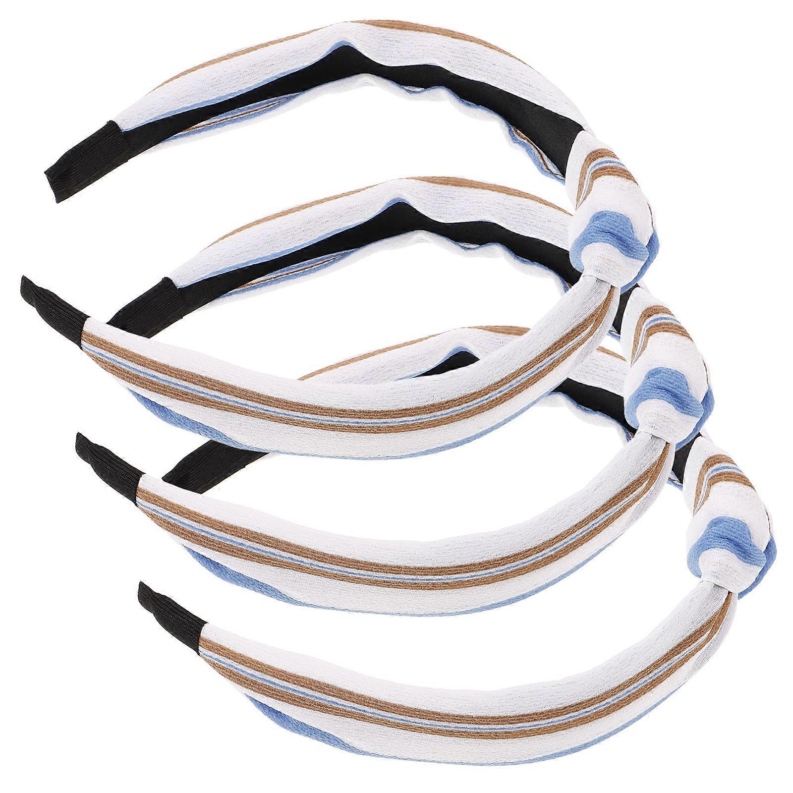 Chiffon Hairband Knot Design Headband For Daily Activities 3Pcs
