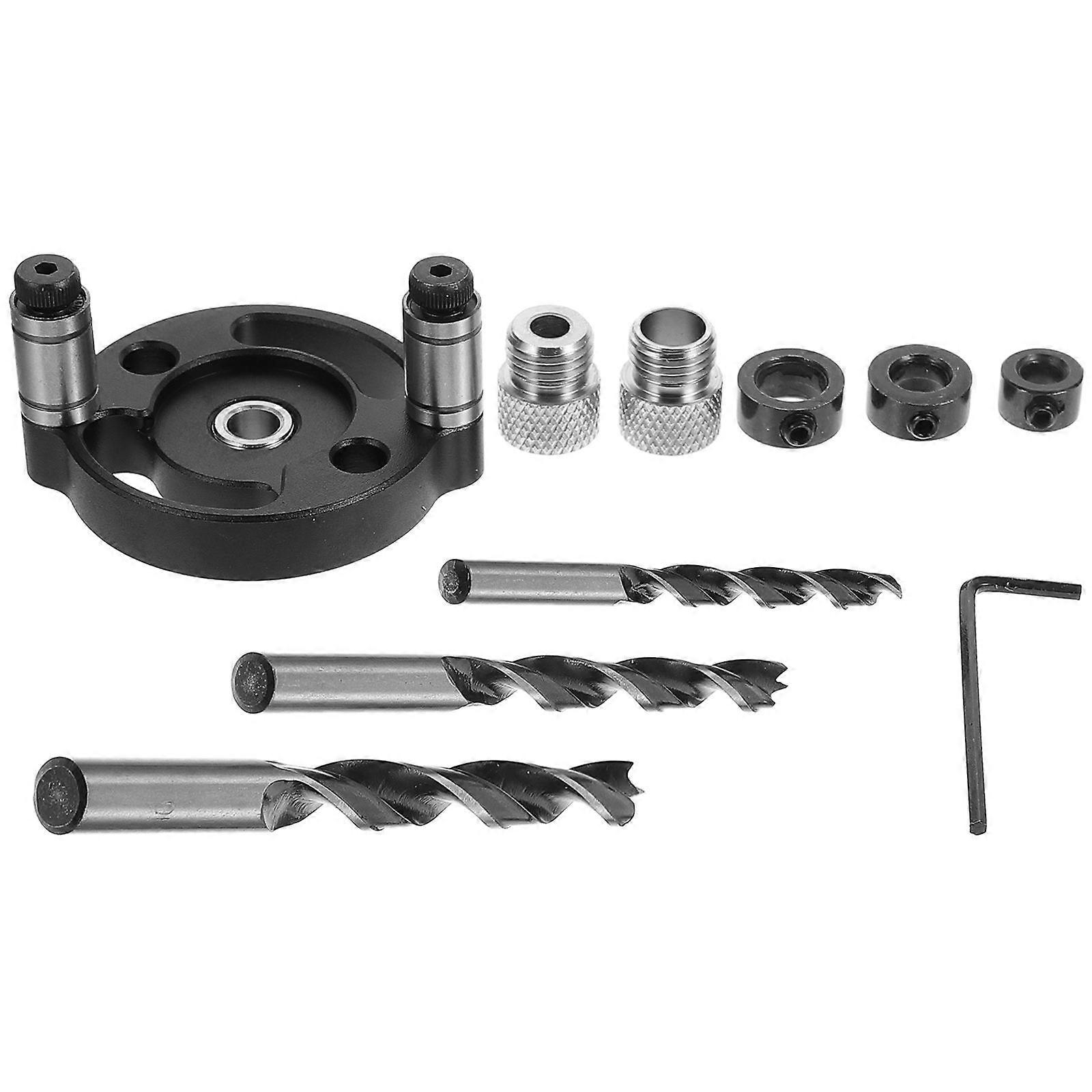 Centering Drill Jig Aluminum Alloy Kit Diy Tasks Assorted Color 5.8x4.5cm Fixation 8Pieces