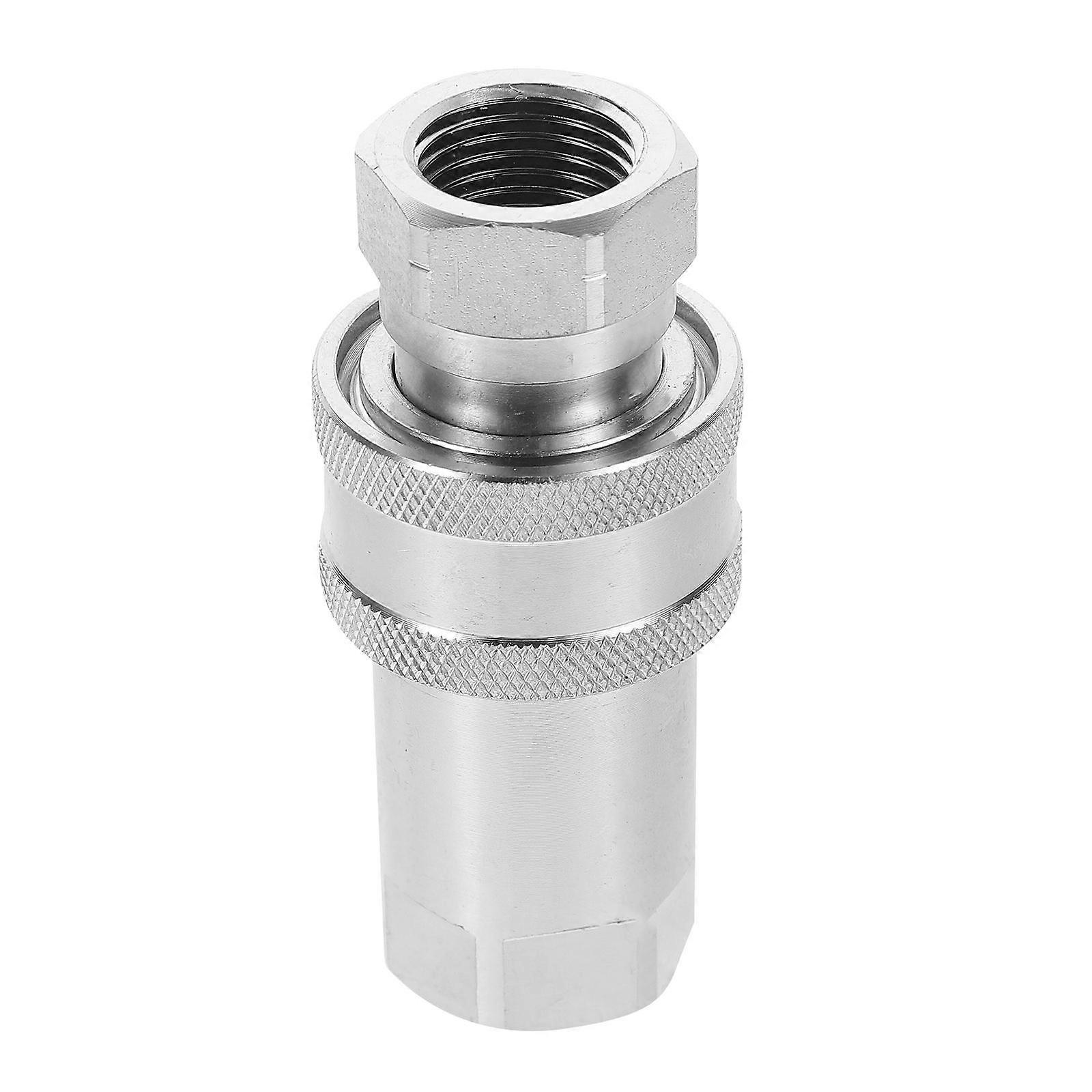Hydraulic Fitting Quick Disconnect Coupling For Industrial Equipment Silver 9.00X4.00X2.70CM Quick Connection 1 Set