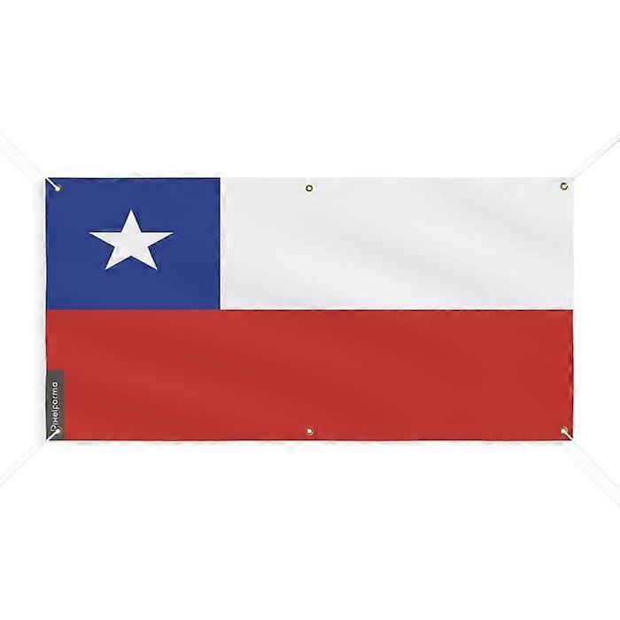 Chile Flag Banner 6 Grommets 80x160cm Polyester