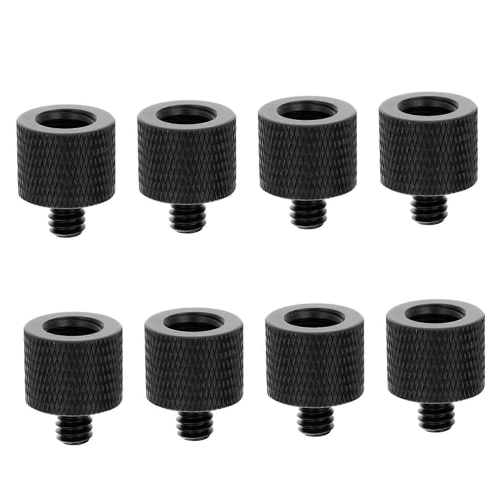 Camera Microphone Stand Adapter Screws 8-Pack Aluminum Alloy Conversion Screws Black Lightweight Compatible