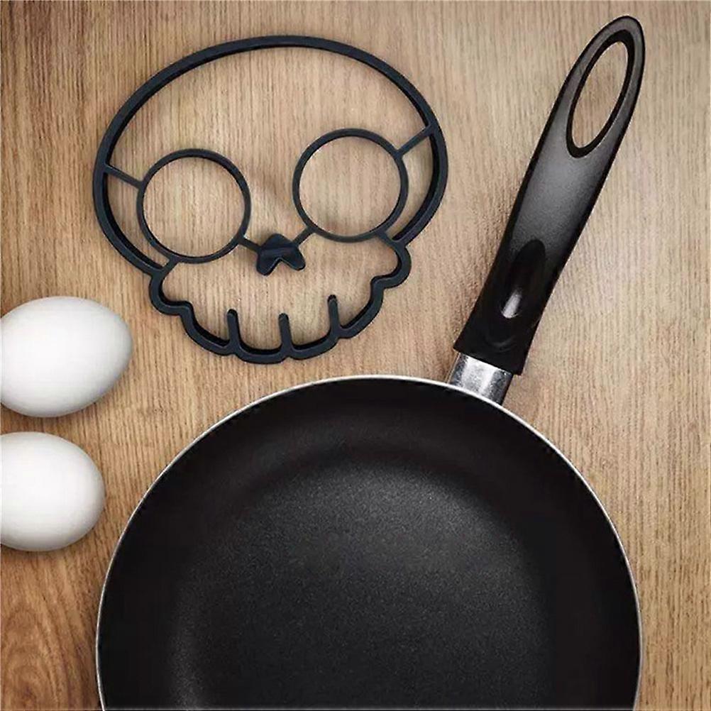 Funny Skeleton Head Fried Egg Mold Silicone Non Stick Egg Shaper Ring Creative Pancake Form Mold Maker