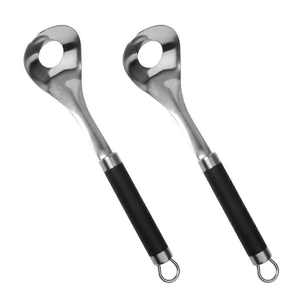 Meatball Spoon Made of Stainless Steel and for Home Use with Comfortable Handle and Storage Hole 2pcs