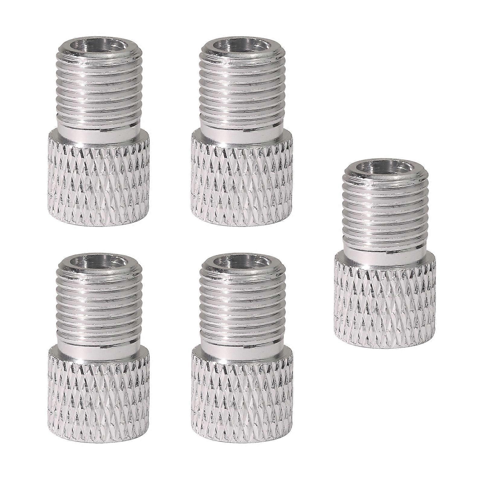 5pack Car Inflatable Connector Practical Car Tire Inflator Valves Air Pumps Clip for Various Inflating Tasks silver