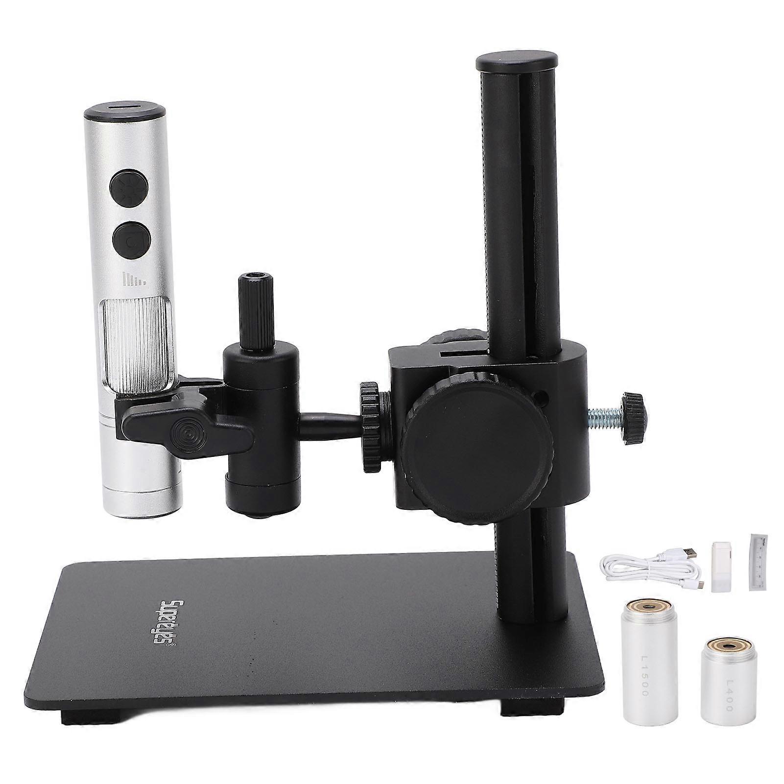 Digital Microscope Magnifier Adjustable USB Electronic Microscope with LED Light 12MP Pixels
