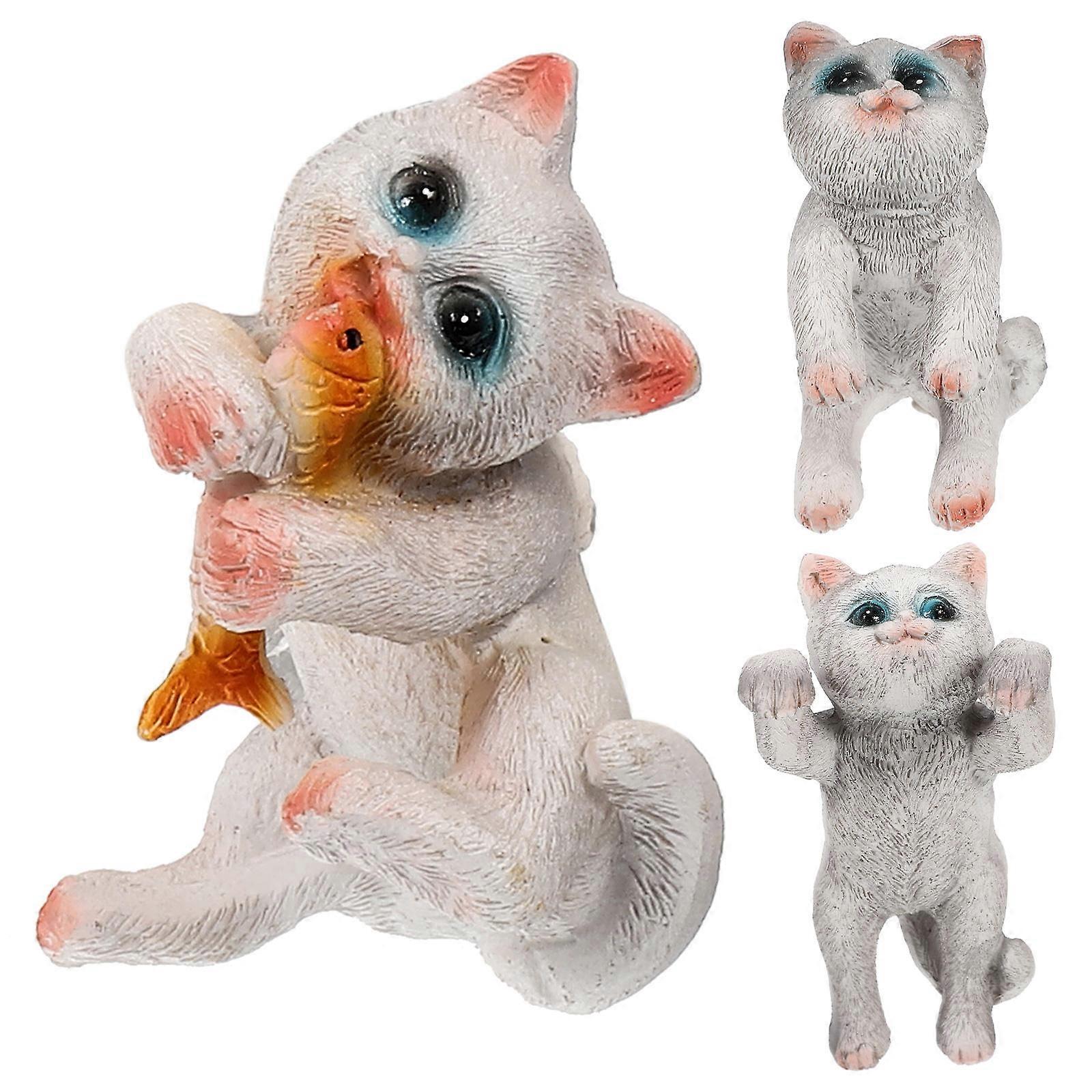 Beeldje Aquarium Edge Decoratieve Hars Mini Standbeeld 3Pcs