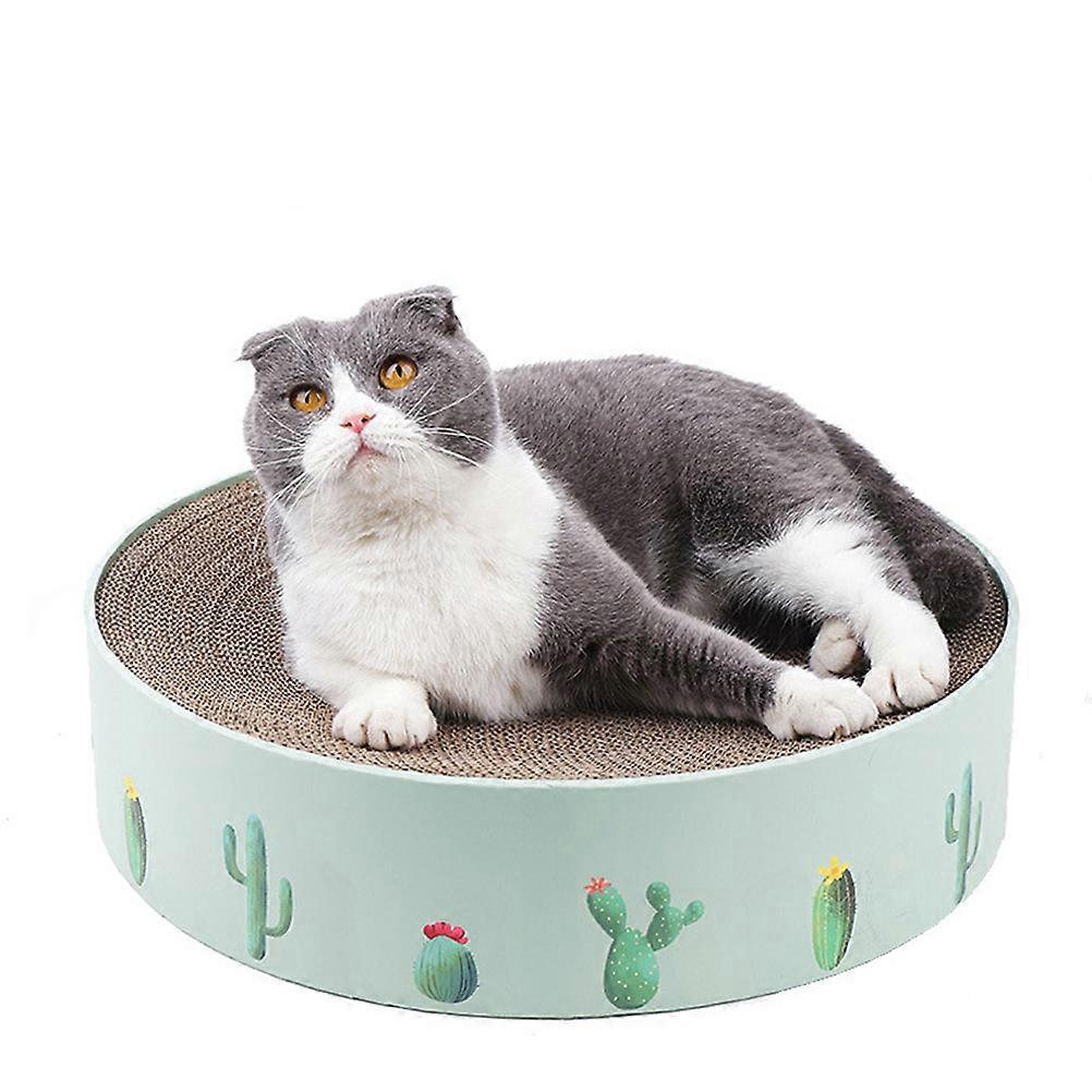Pet Scratcher Boards Round Corrugated Paper Cat Resting Indoor Use 1Pack