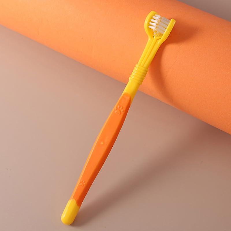 Threesided Pet Toothbrush for Cleaning Dog and Cat Teeth, 1 piece