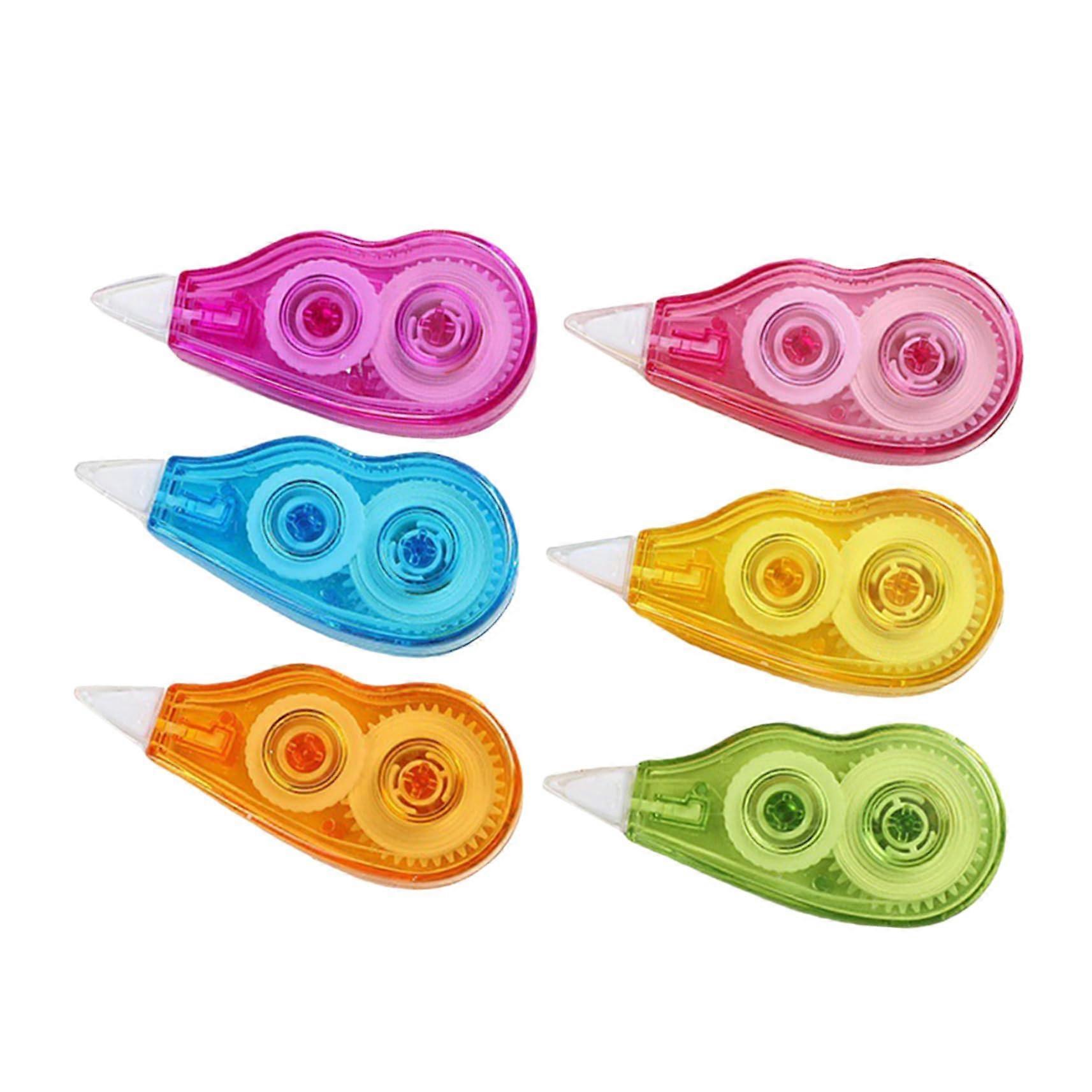 Correction Tape Eraser for Ink Wide Fine Bling Pen Office Writing PP Assorted Colors x 3