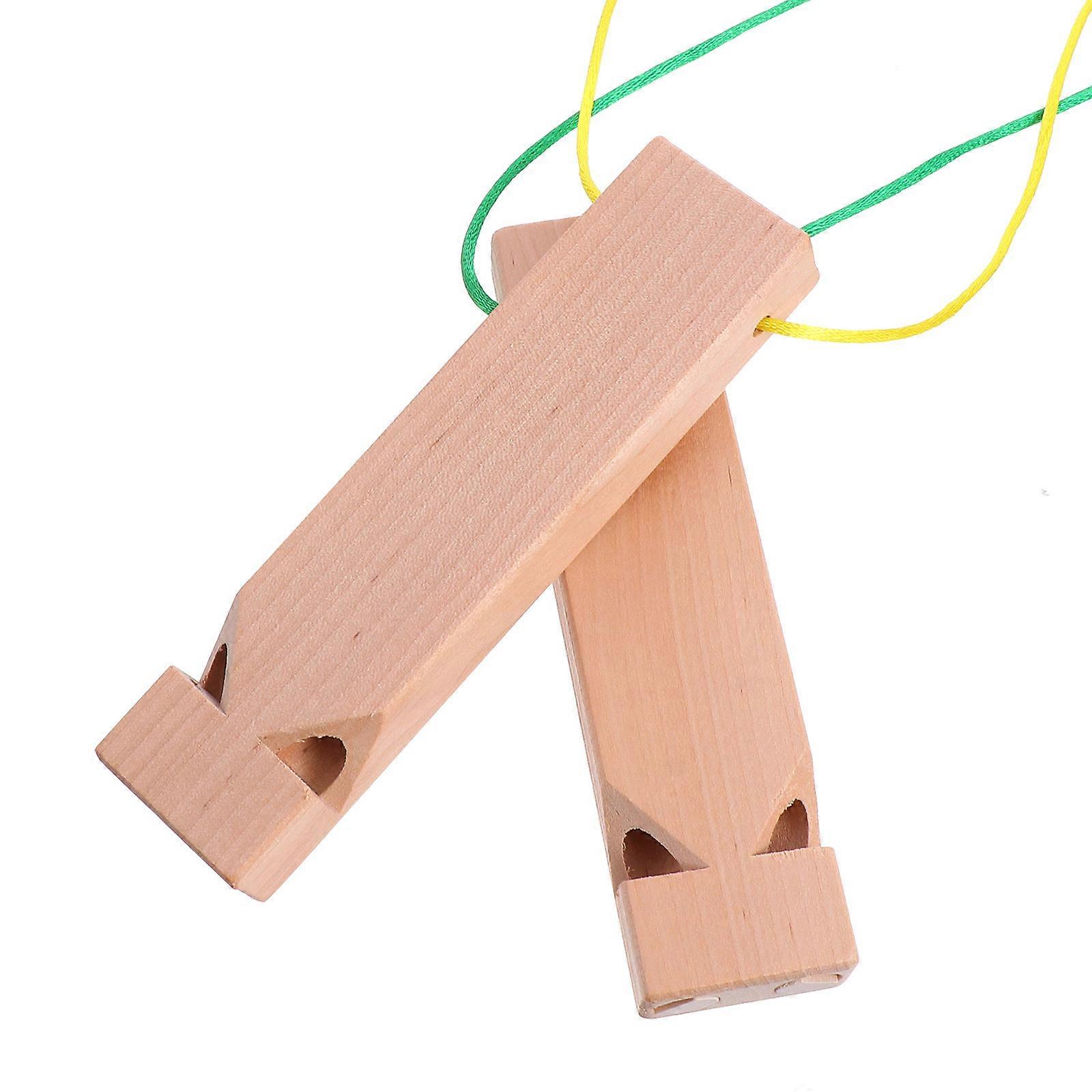2pcs Wooden Train Whistle Toys Musical Instruments for Kids