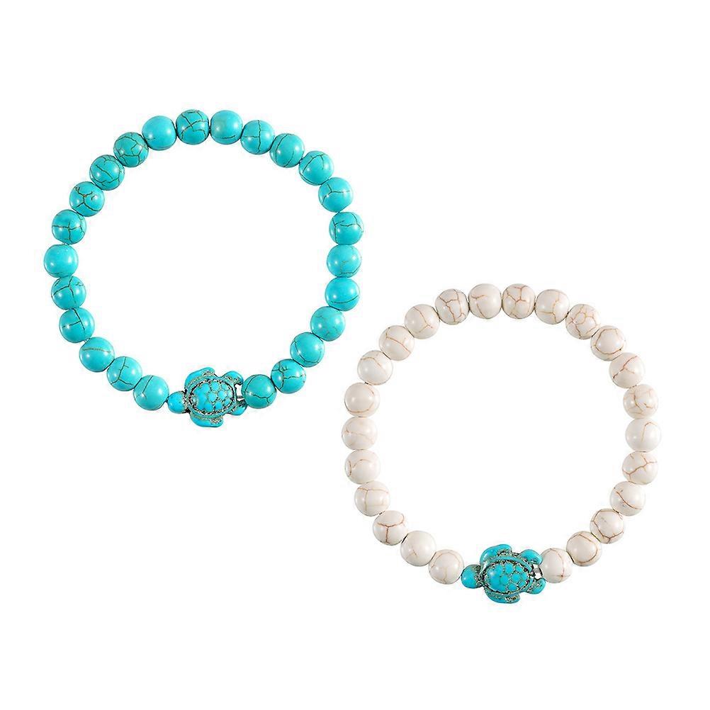 Here's a refined and engaging product description for your **2pcs Turquoise Bead Stretch Bracelet**:

 

✨ **2pcs Turquoise Bead Stretch Bracelet for