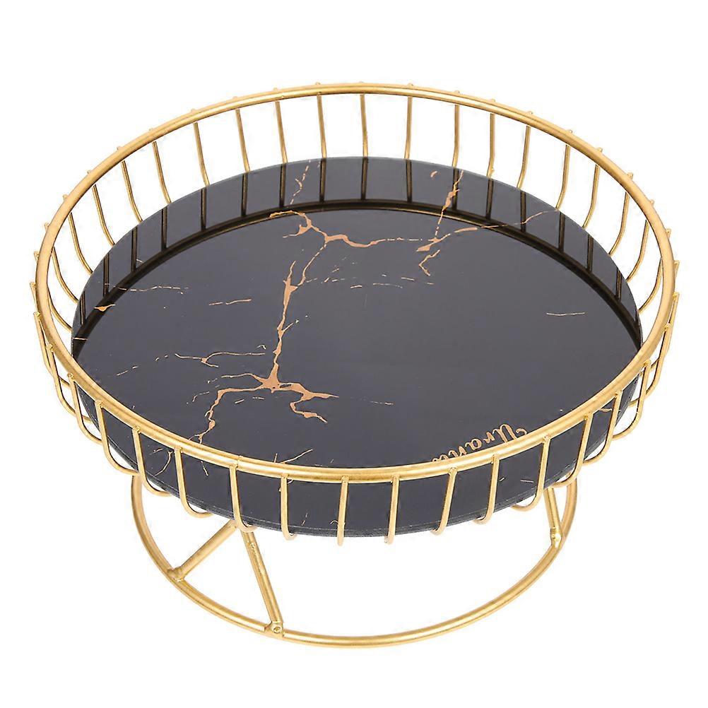 Dining Table Storage Basket Snack Storage Picnic Use Black 23.00X23.00X12.00CM 1Set