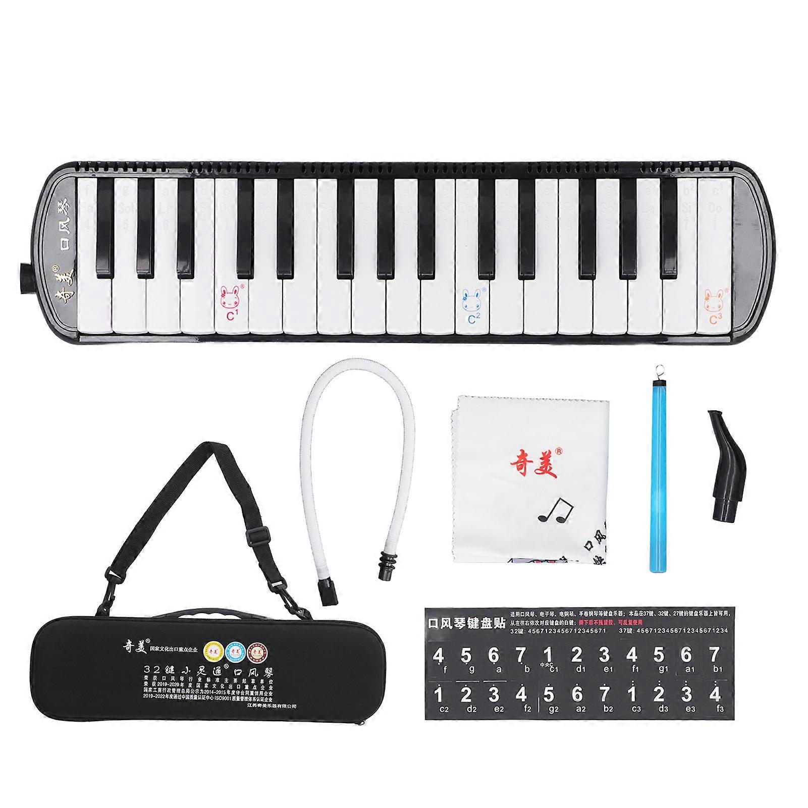32 Keys Melodica Clear Accurate Sound Portable Air Piano Keyboard with EVA Storage Bag for Beginners Kids