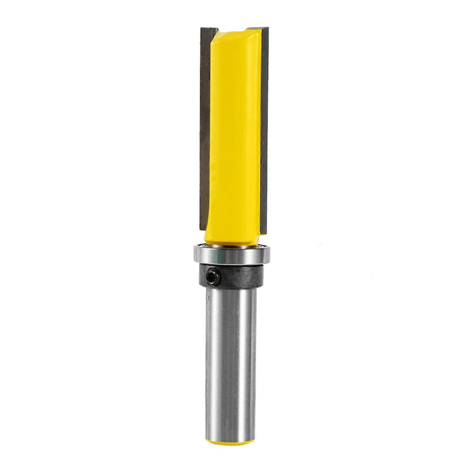 1/4' Shank Straight Flush Router Bit Solid Carbide with Bearing for Precise Trimming and Pattern Milling