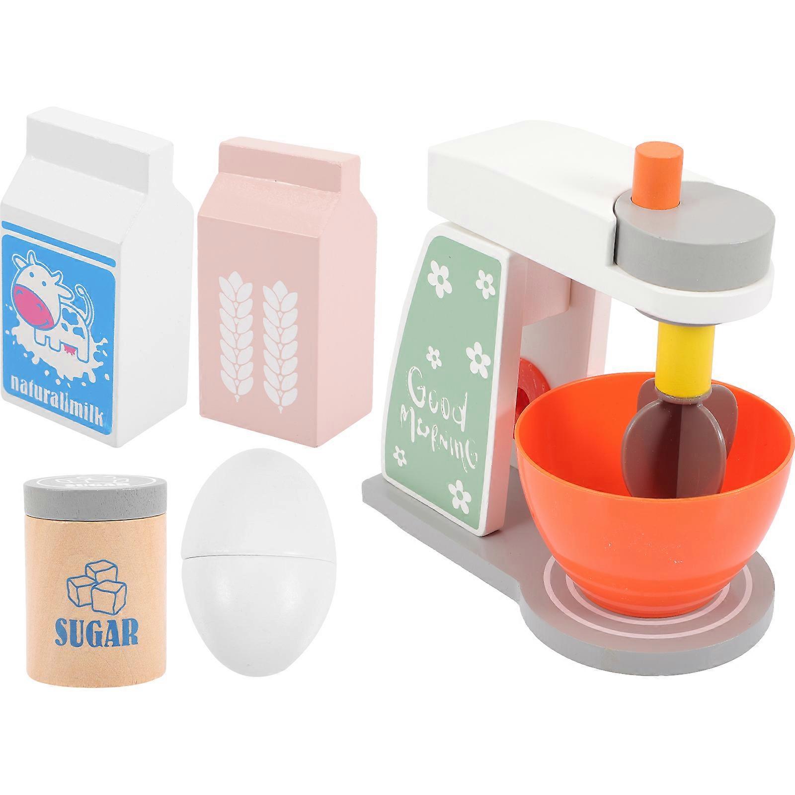 Wooden Mixer toy for Kids to Develop Skills and Have Fun While Playing Assorted Color