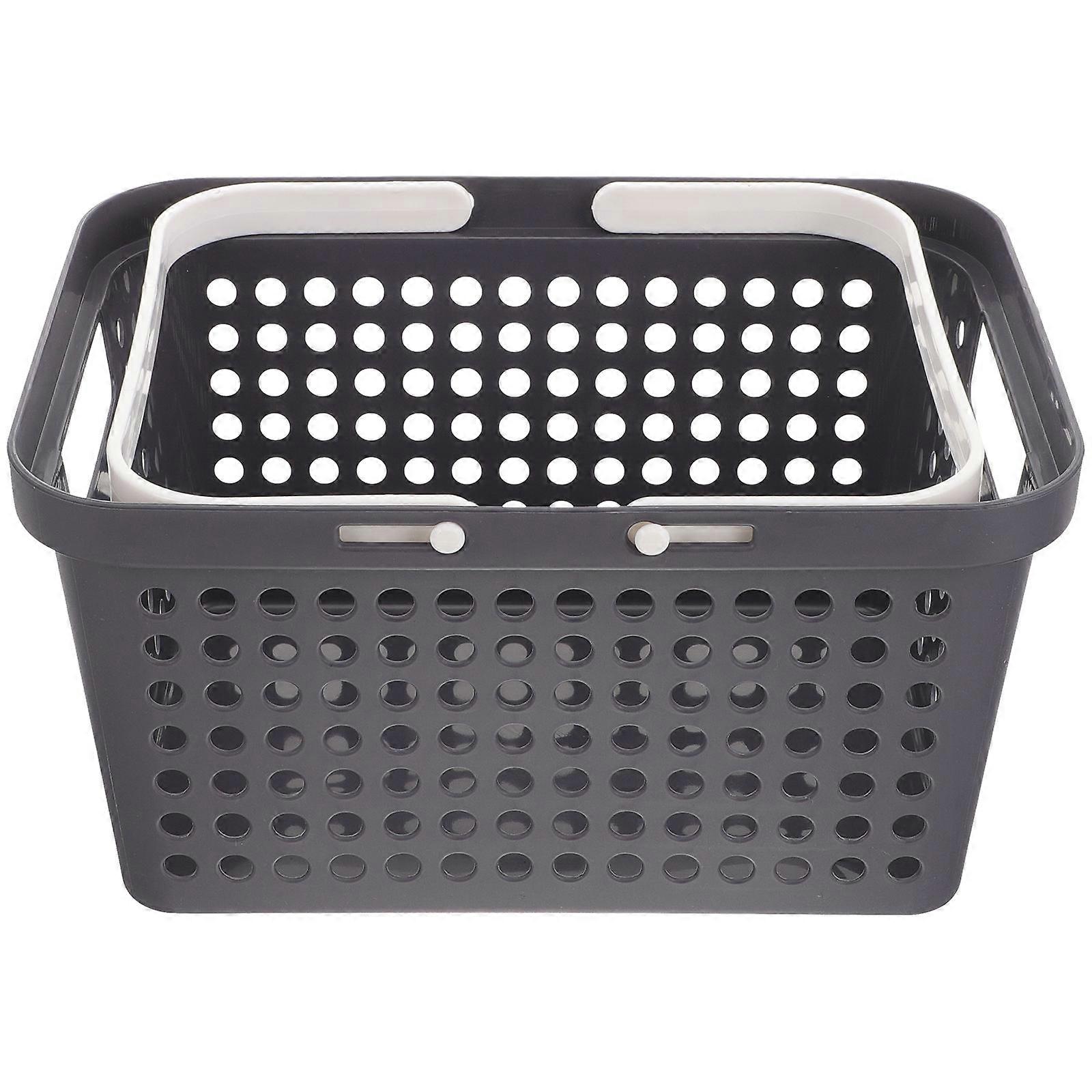 Storage Baskets for Bedroom Multi-functional Storage Basket Rectangular Thickened Pp Home Use 10.6×7.7×5.7in 1Pcs
