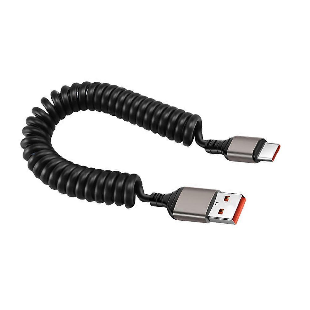 Flexible Typec Charging Cable with Aluminium Alloy for Seamless Phone Charging Use 6A Black