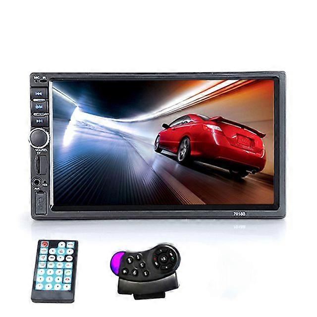 hippcron Car Radio HD 7" Touch Screen Stereo Bluetooth 12V 2 Din FM ISO Power Aux Input Auto MP5 Player SD USB