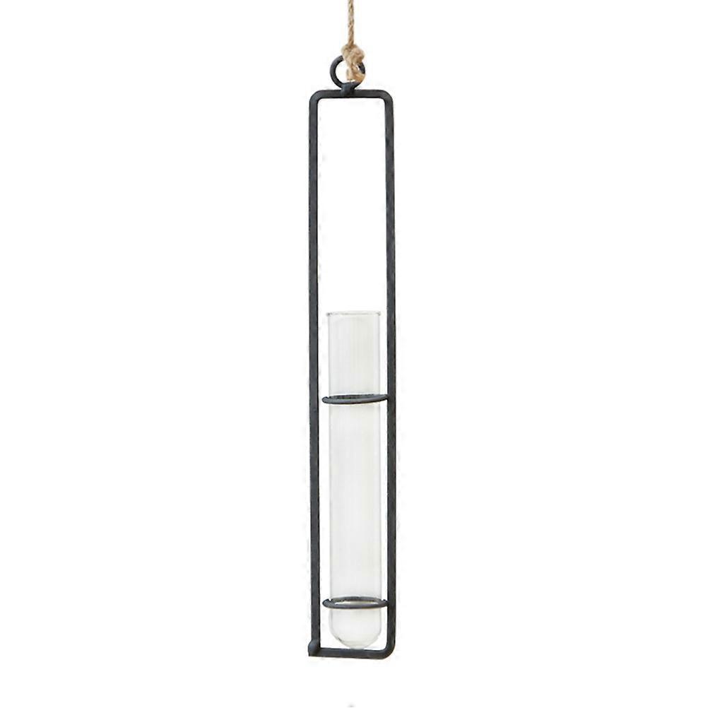 Multi Glass Planters with Iron Frame for Hanging Wall Decor Ideal for Planting in Home Office or