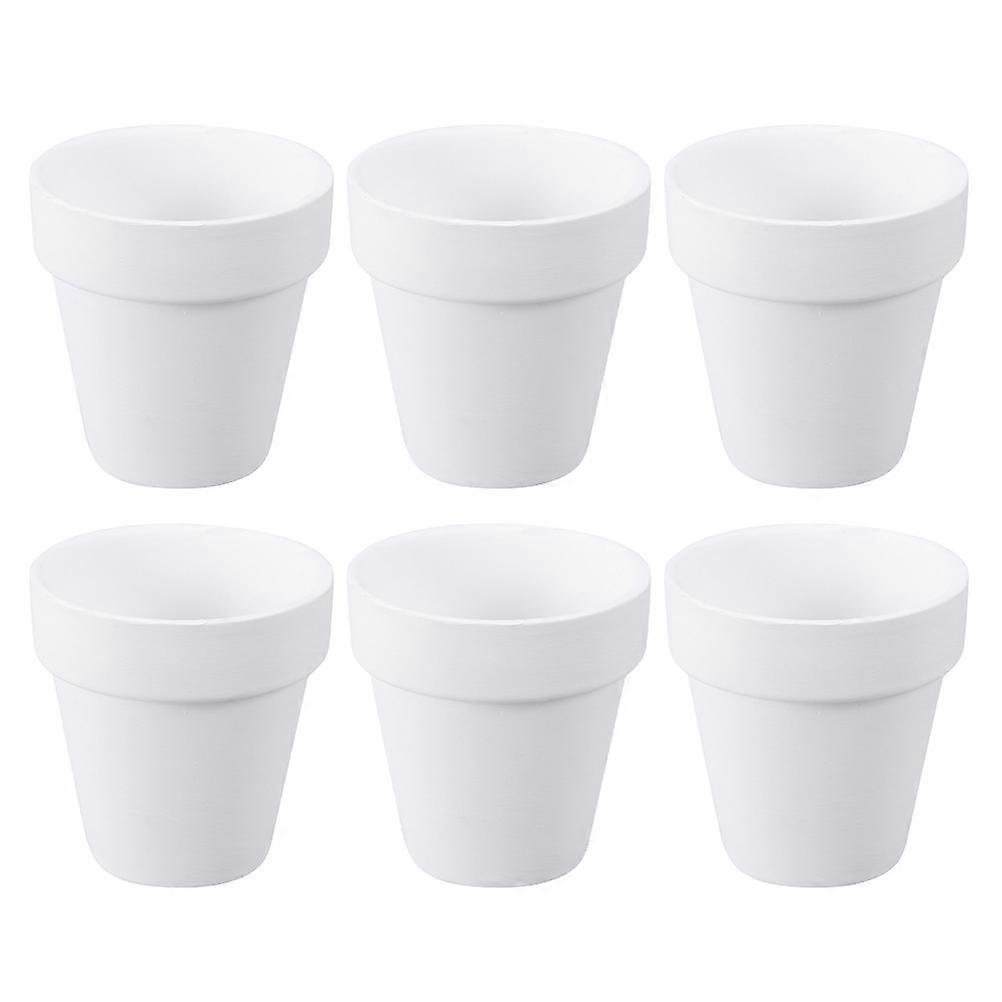 Decorative Flower Pots Ceramic Bonsai Container Plant Lovers Home Use 6Pcs