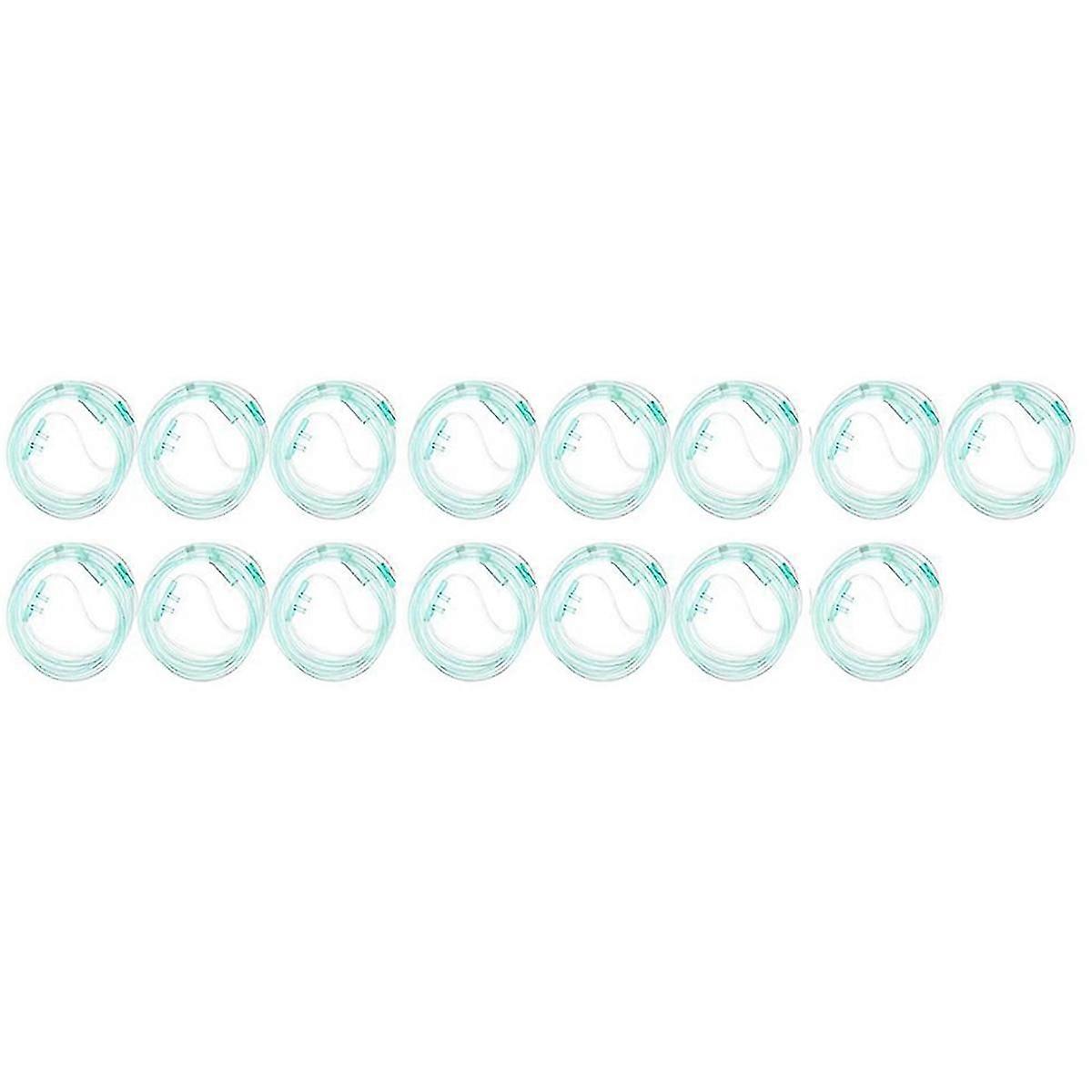 15Pcs 2 Meters Nasal Cannula Soft Oxygen Tubing O2 Cannula for Adults