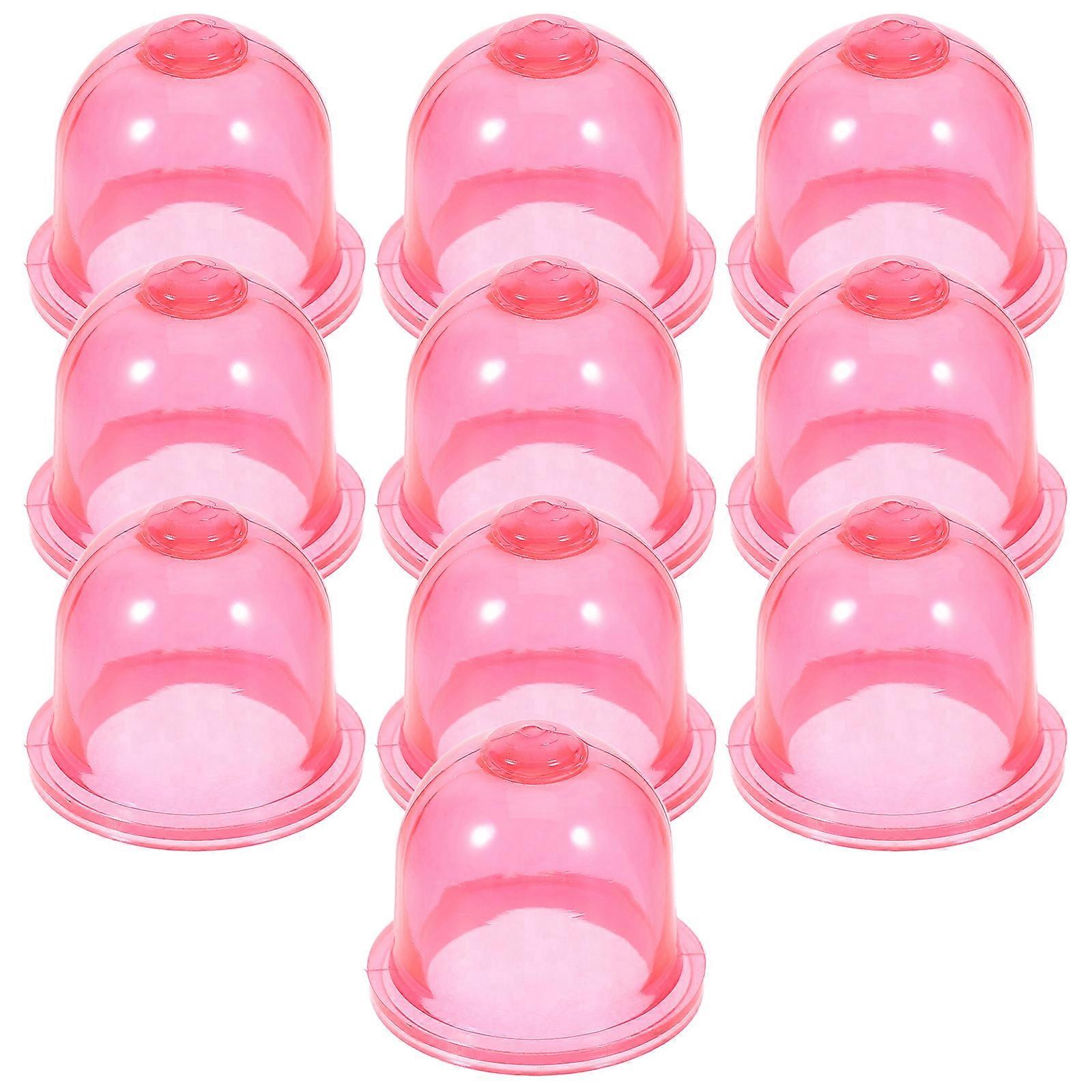 10Pcs Universal Oil Cups Bulb For Lawn Mower Small Cylinder Red Silicone Easy Installation Replacement Part