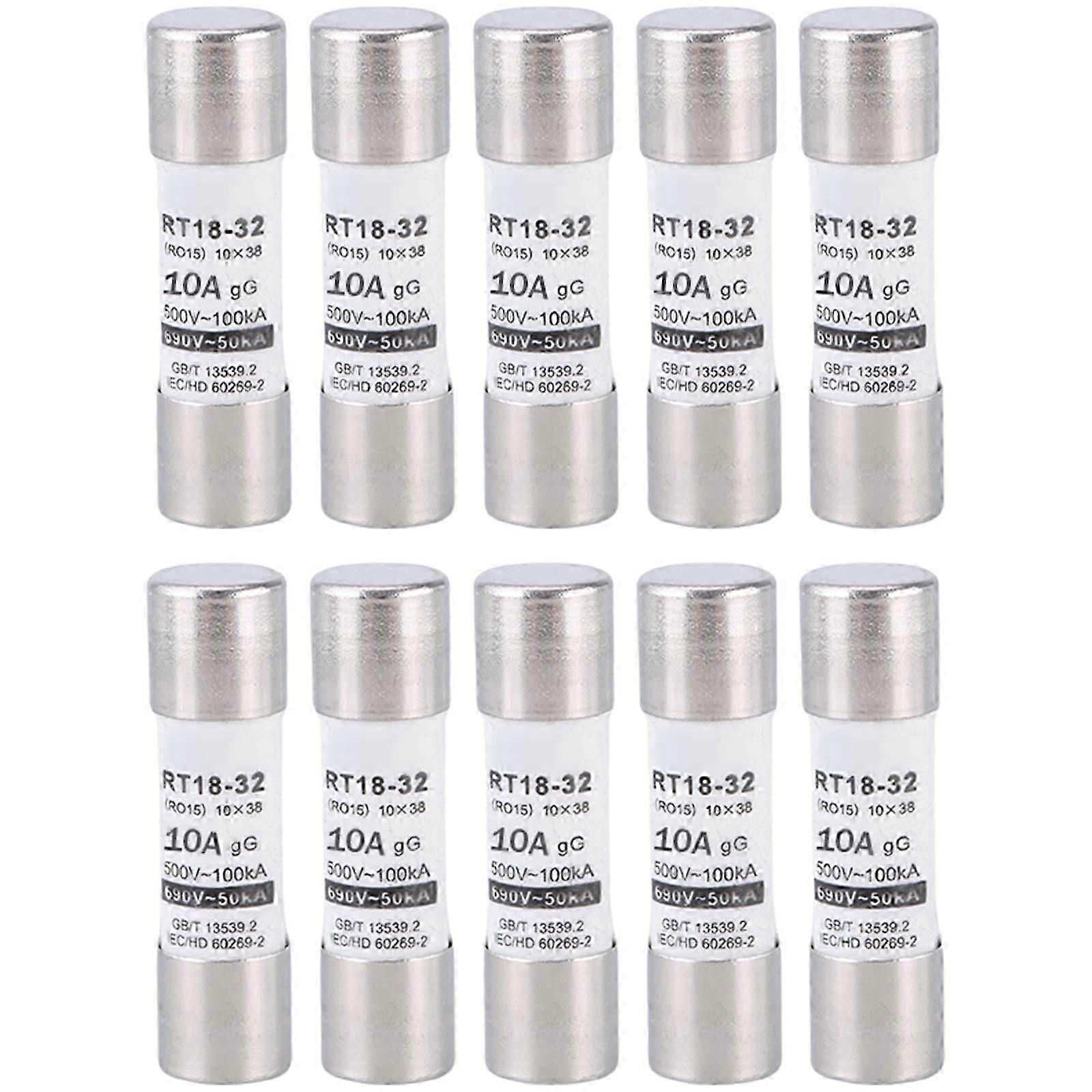 10 adet Neozed Sigortalar Seramik ve Metal Sigortalar Koruyucu seti 3.9cm Uzunluk Neozed Sigortalar Ev ve İş Kullanımı için Çoklu Boyut