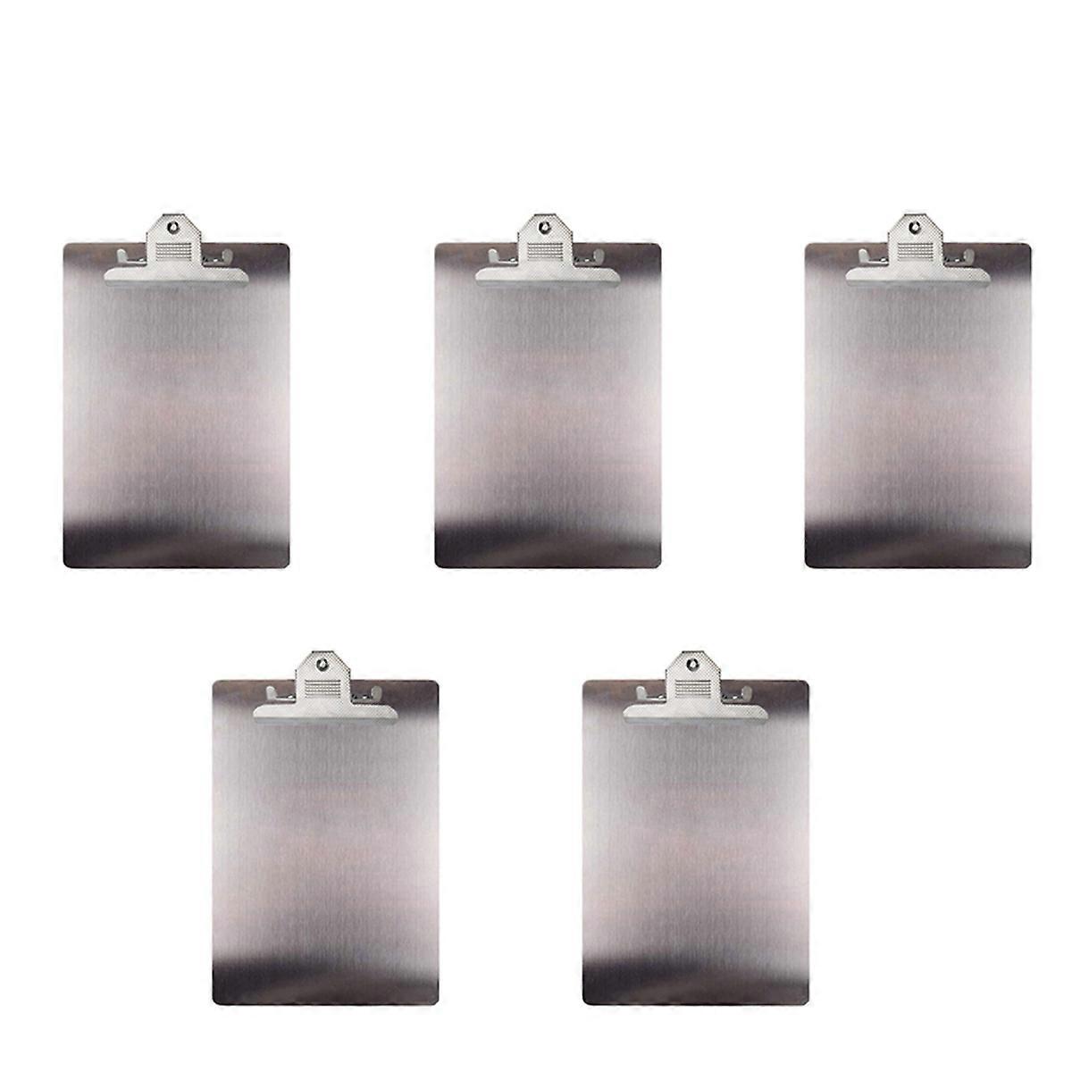 5X File Folder Metal Clipboard A4 Stainless Steel Clip Board Organizer Binder Board Menu Splint for