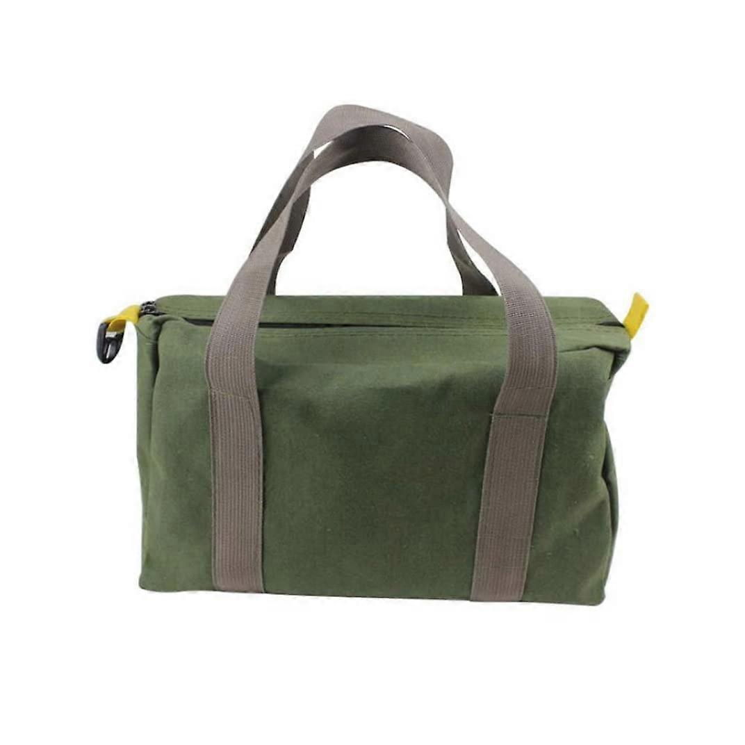 Tool Bag Small 16-Inch Canvas Multifunctional Waterproof Tool Storage Carry Bag with Wide Neck Design