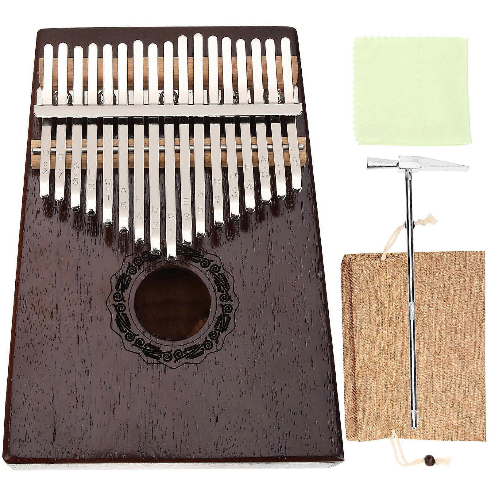 Vintage Wooden Portable Kalimba Thumb Piano for Beginners – Easy to Learn Finger Piano with Songbook, Musical Instrument for Adults