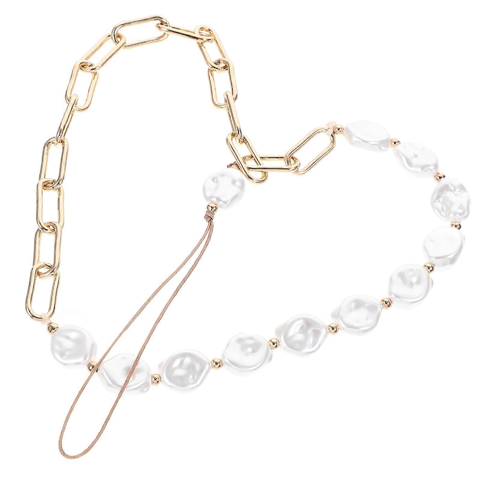 Beaded Phone Charm Strap for Decoration Alloy Acrylic PHONE CHARM STRAP