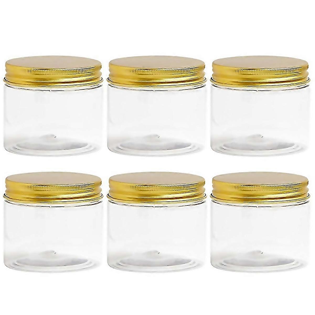 For 6pcs Plastic Jar With Lidtransparent Jar With Lid Plastic Jar