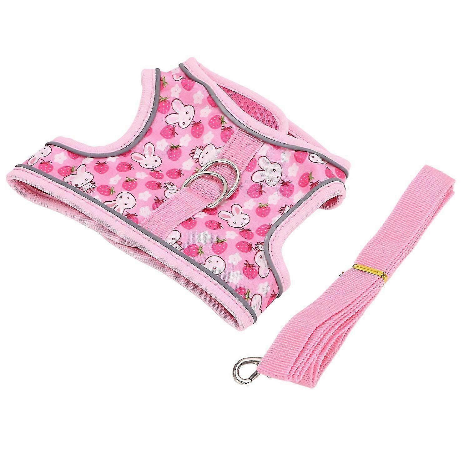 Reflective Adjustable Pet Vest with Rope Hook&amp;Loop Design Chest Protector Bowknot Cat Vest(S )