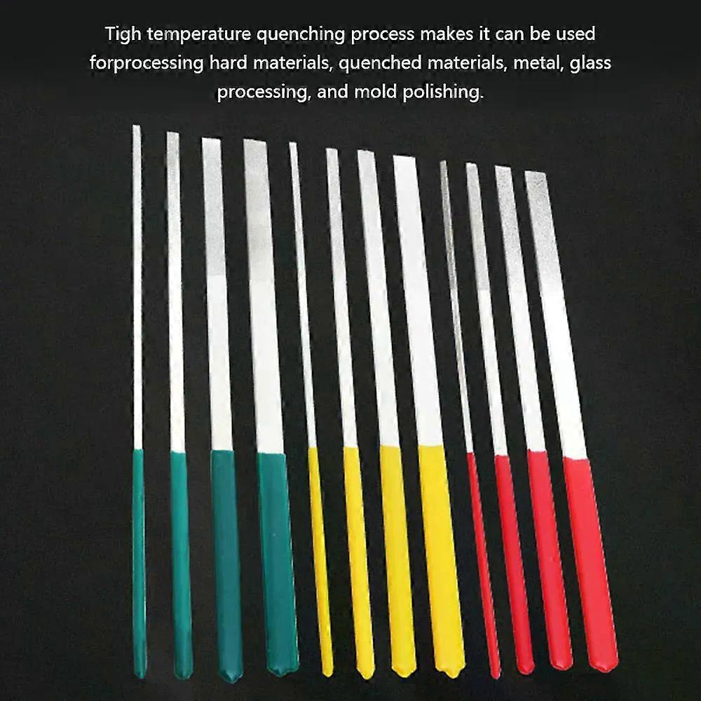 12pcs Diamond File Set Rasp Repair Tool Kit 2mm/4mm/6mm/8mm