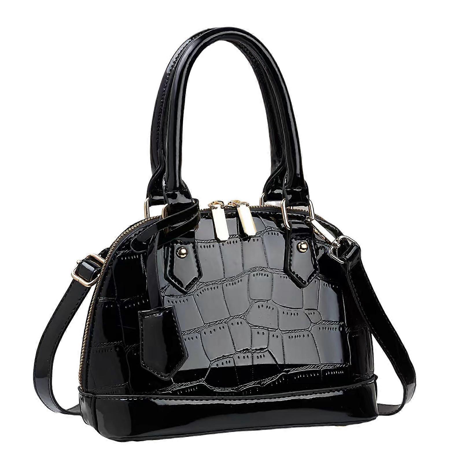 Stone Pattern Handbag Spacious Elegant Cross-body Tote for Home Travel