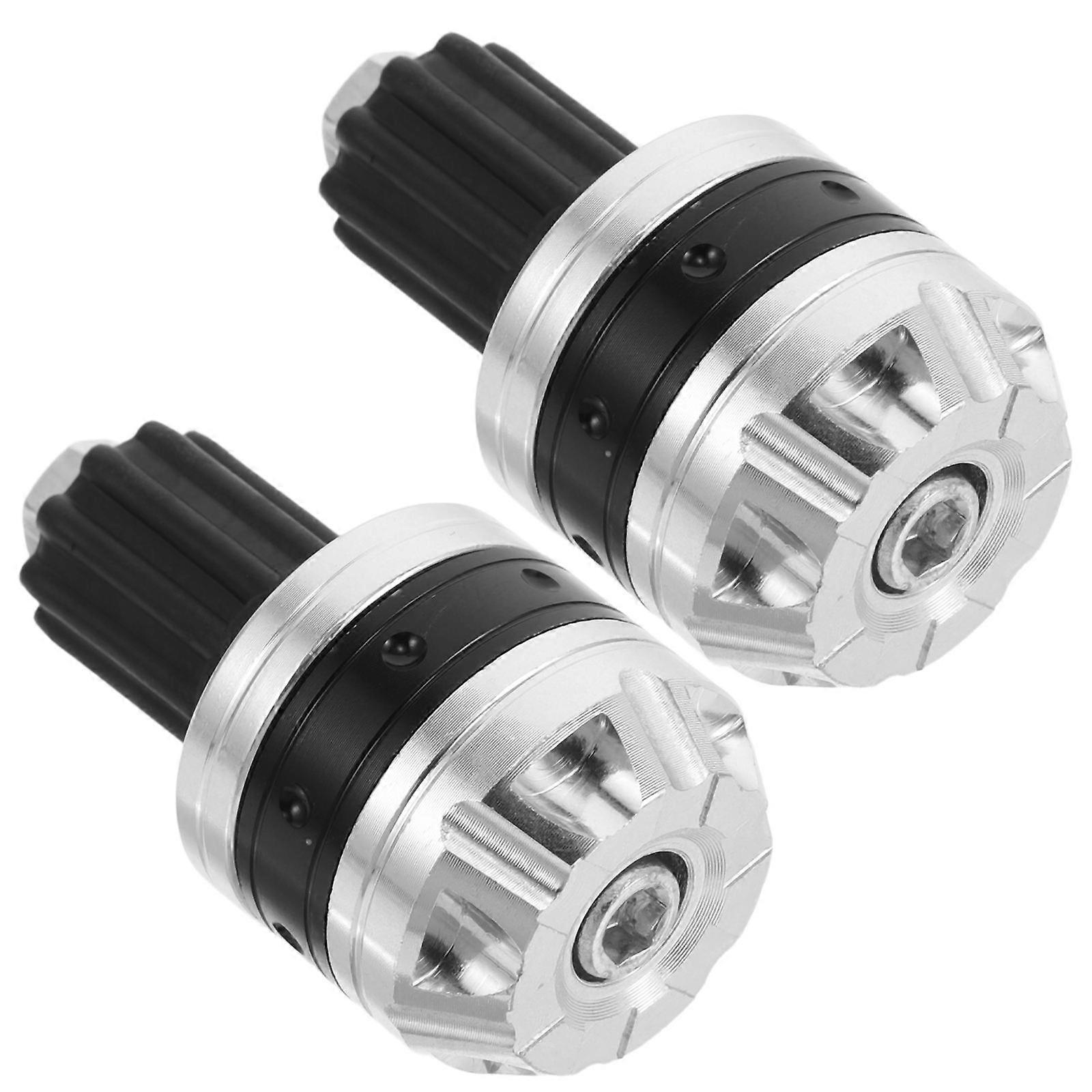 Motorbike Handlebar End Caps Enhance Stability For Bike Customizations Aluminum Alloy Material 1Pair
